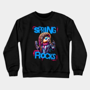 Spring Rocks Music Punk Rocker Print Crewneck Sweatshirt
